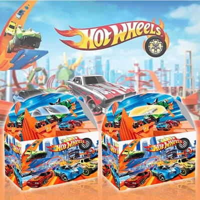 Hoorn Doos Cadeau Doos Feestartikelen Verjaardag Decoraties Snoep Doos Arrangement Rekwisieten Feest Dessert Hamburger Doos Hot Wheels Horn Box 12pcs
