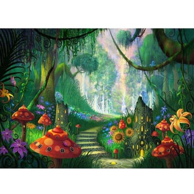 Hobby's en ambachten DIY Diamond Painting Patronen Paddestoel Bos Diamant Borduren Kruissteek 20X30CM gray