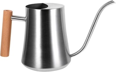 Roestvrijstalen Gieter - Waterplanten Bak - Planten Verzorgen - Ergonomische Handgreep Lange Tuit - 1 Liter - Zilver