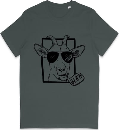 T Shirt Grappige Geit - Heren en Dames T Shirt - Grijs - S
