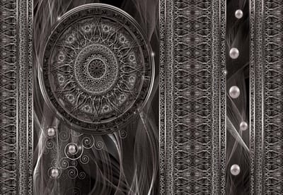 Fotobehang Luxury Abstract Pattern Spheres | XL - 208cm x 146cm | 130g/m2 Vlies