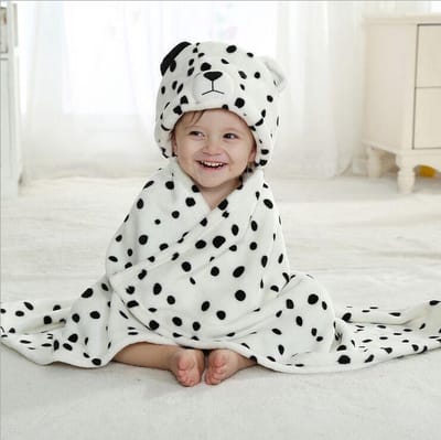 Badcape - Babycape - Fleecedeken - Maxi cosy deken - Wikkeldeken - Kraam cadeau - Wit - Capuchon