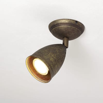 Licht-Erlebnisse - Stoccolma - Opbouwspot - E27 - van - Echt messing - in - Brons antiek mat
