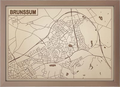 Decoratief Beeld - Houten Van Brunssum - Hout - Bekroned - Bruin - 21 X 30 Cm
