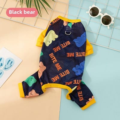 Vêtements d'été pour chiot, chien, chat, animal de compagnie à quatre pattes, dessin animé, doux et respectueux de la peau xl