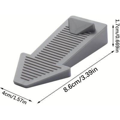 Butées de porte en plastique robuste pour bas de porte sur le sol - Stabilisateurs à cales empilables et réglables, finition polie, empêchent les courants d'air et les pertes d'énergie