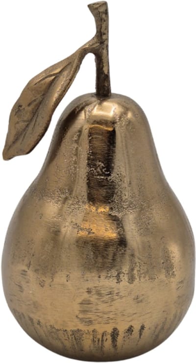Deco4yourhome® - Decoratie Peer - 13cm - Champagne Kleur