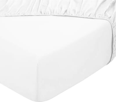 HappyBed Hoeslaken White Hoeslaken - 100% katoen - 190/200x200/220 cm - Onderlaken - Verfijnd jerseykatoen - Ademend katoen - Perfecte pasvorm
