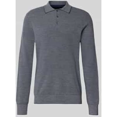 Regular fit poloshirt met wol