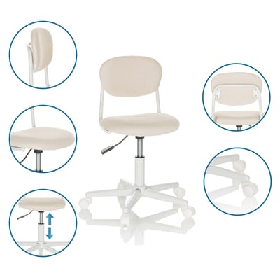 Kinder Bureaustoel / Bureaustoel KIDDY BASE I Stof beige hjh OFFICE