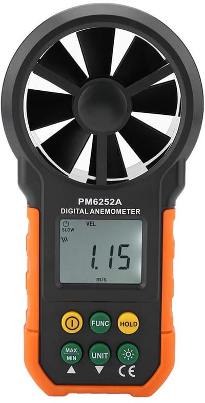 Digitale anemometer windsnelheidsmeter luchtvolumemeter