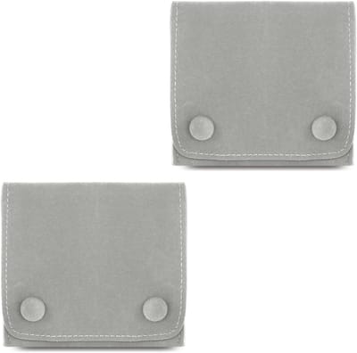 2 Stuks Zachte Velvet Mini Reisjuwelentassen met Drukknop en Rits, Perfect voor Oorbellen, Kettingen en Armbanden