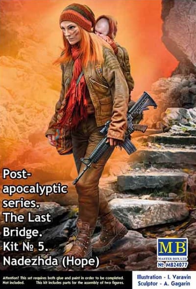 Master Box Modelbouwpakket Militaire voertuigen - 24077 Pоst-apocalyptic series. The Last Bridge. Kit No. 5. Nadezhda (Hope) Plastic - 1:24 - Modelbouw