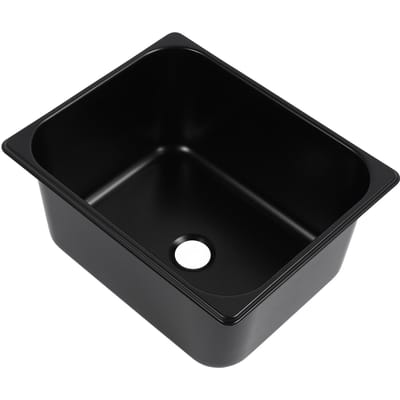 Évier de camping-car 320 X 260 X 150 mm Acier inoxydable 304 Carré Cuisine Salle de bain Lavabo Évier avec sortie 40 mm pour Caravane Alimentation black