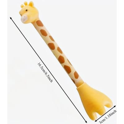 Schattige Giraffe Neutrale Pen met Realistisch Ontwerp, Zwarte Penvulling voor Soepel en Verfijnd Schrijven, Geschikt voor Terug Naar School Leren en Kantoorbenodigdheden geel