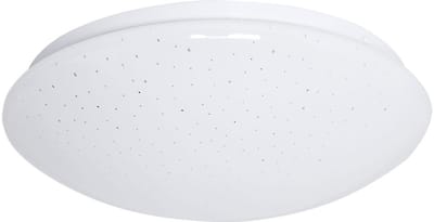 Plafondlamp LED eetkamerlamp wit met stereffect in ronde vorm 33 cm, metaal kunststof, 24W 1860lm 6500K, H 10,2 cm
