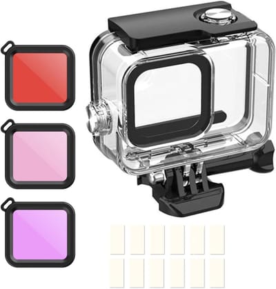 Vervangende Onderwater Waterdichte Beschermcase voor Actiecamera's - Geschikt voor Hero 12, 11, 10 en 9, Ideaal voor Duiken en Avontuurlijke Activiteiten