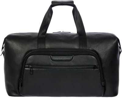 PORSCHE DESIGN Leren reistas Roadster Evo Leather Weekender Black zwart