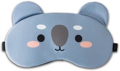 Dailygoods- Slaapmasker Kinderen - Grijze Koala Stijl - Oogmasker voor Meisjes - Lichtdichtheid - Comfortabele Polyester Melkzijde - Geschikt voor Reizen