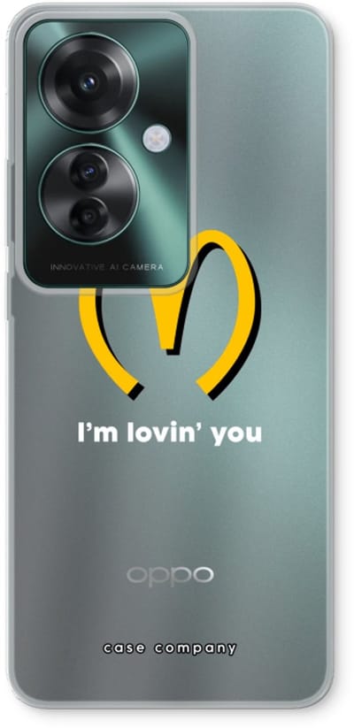 Case Company® - Hoesje geschikt voor Oppo Reno 11 F hoesje - I'm lovin' you - Soft Cover Telefoonhoesje - Bescherming aan alle Kanten en Schermrand