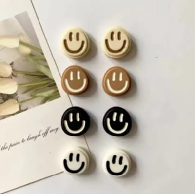 TLVX 8 stuks Smileys Magneten / Leuke 3D Koelkast Magneten / Vrolijke Foto Magneet / Smile Whiteboard Magnets / Speel- en Leer Magneten / School / Boodschappenlijst / Notitie / Kantoor / Memo bord / Schoolbord / Magnetisch / Kleur Magneetjes