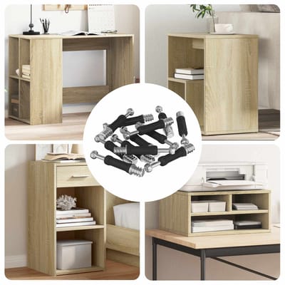 vidaXL - Cam - Slot - Schroef - 4000 - st - Zilver - en - Zwart - Metaal