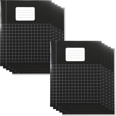 Schriften A5 formaat Ruit 10 mm - Zwart - 10 pak - Schoolschrift geruit - DULA
