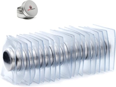 Brute Strength - Super sterke Innaaibare magneten - Rond - 15 x 3 mm - 20 Stuks - Naaien accessoires - Neodymium magneet sterk