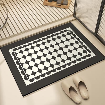 Retro Luxe Badkamer Sneldrogende Mat Douchekamer Vocht absorberende en Vuilbestendige Voetmat Huishoudelijke Slijtvaste Vloermat 80 * 120Cm