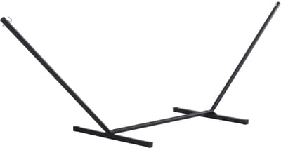 Hangmatstandaard voor Hangmatten - Hangmat Standaard met Haken - Extra Stabiel Frame - Compact, Stevig & Duurzaam - tot 120 kg - voor Buiten & Binnen, Tuin, Balkon - Metaal - 360 x 92 x 112 cm - Zwart