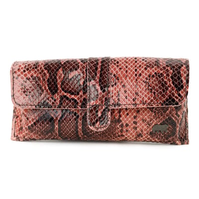 Bear Design Weta Leren Brillenkoker - Snake Pink