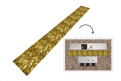 Keukenloper - Keukenmat - Afrika - Patronen - Huis - 400x50 cm - Keuken vloerkleed