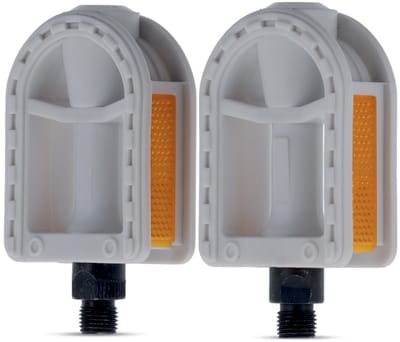 sun baby Fietspedalen met reflectoren, pedalen voor kinderfiets - anti-slip oppervlak, weerbestendig - 12-16 inch, Grijs