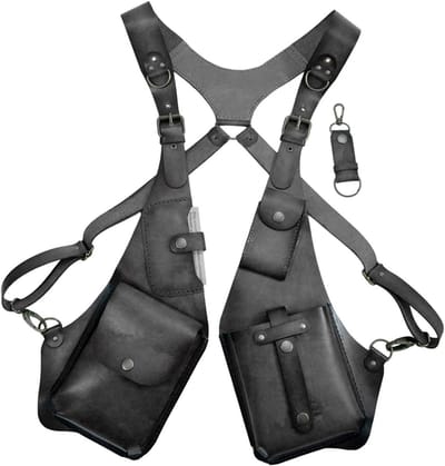 Verborgen schoudertas onder de arm, portemonnee, verborgen schoudertas, middeleeuwse outdoor sportrugzak, zwart