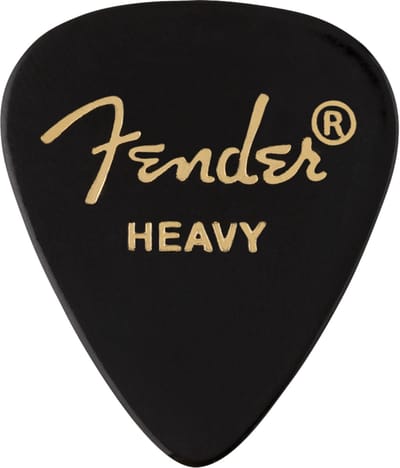 Fender 351 Vorm Premium Picks Zwaar Zwart 12-Pack celluloid Voor Gitaristen Klassieke Speelervaring