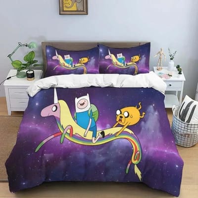 Premium Cartoon Adventure Time Finn En Jake Dekbedovertrek Dekbed Bed Enkel Twin Vol Queen Maat 3D Jeugd Meisjes Jongens Cadeau 135X200cm-2pcs