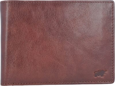 Braun Büffel Leren Portemonnee Arezzo Coin Wallet with Flap Tabac Bruine