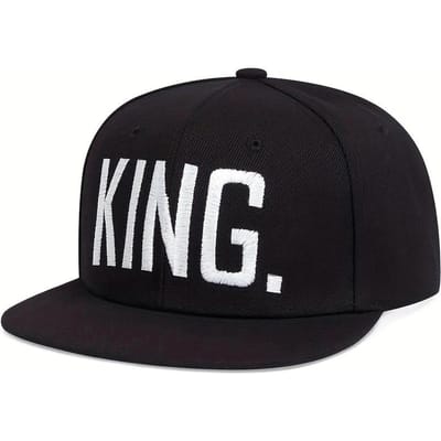 Casquettes de Baseball Broderie Lettre Roi Unisexe Printemps Automne Extérieur Réglable Décontracté Hip-Hop Casquettes de Camionneur Chapeau Pare-soleil white