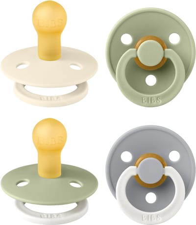 BIBS Colour Fopspeen - 0-6 mnd - 4-pack - Ivory/Sage/Sage Glow/Cloud Glow