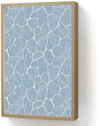 Wandlamp 40x60 cm - Oplaadbaar - Organisch - Patroon - Blauw - Wandlampen binnen woonkamer - Slaapkamer lamp - Decoratieve nachtlamp - Vloerlamp draadloos