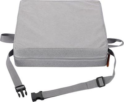 Waterdichte Booster Seat voor Baby's en Peuters met Straps - Draaiende Stoelkussen en Verhoging (Grijs) - Comfortabel en Veilig voor Eten en Spelen