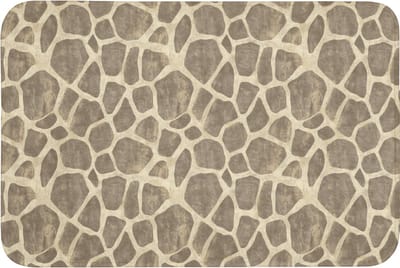 Badmat 90x60 cm - Antislip - Giraf - Patroon - Beige - Bruin - Badmatten voor badkamer - Badkamermat - Douchemat - Badkamer mat
