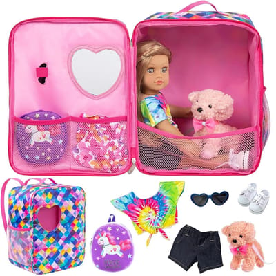 Poppentas Accessoireset - Poppenkleding Schoenen - Poppen Aankleden - Veilig Materiaal - 457 cm poppen - Multicolor