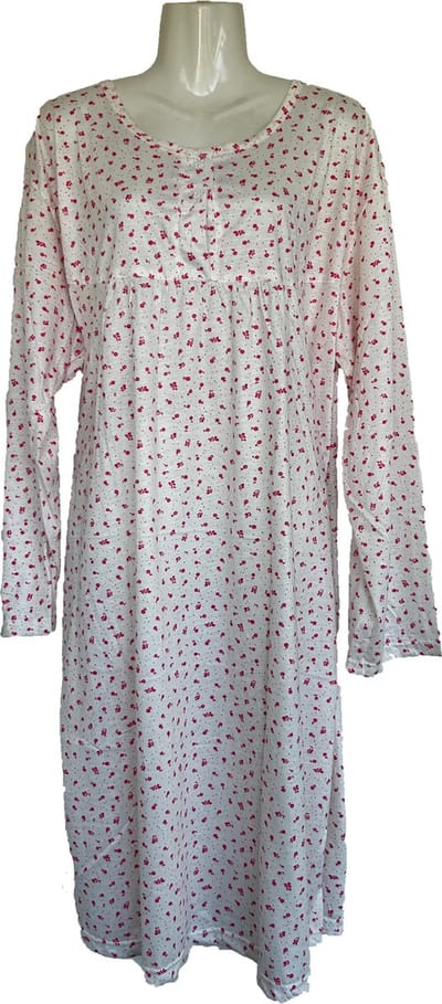 Dames Nachtjapon Gebloemd Roze 3XL