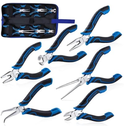 Mini Tangenset voor Sieraden Maken - 6 Delige Punttangen en Kniptangen