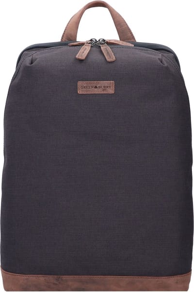 Greenburry Gerecyclede PET Derby rugzak 43 cm met laptopvak - 41cm (17 duim) - black