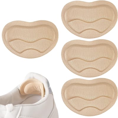 Zelfklevende hielkussentjes voor extra comfort en blarenpreventie in te grote schoenen (nude)