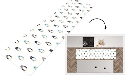 Keukenloper - Loper keuken - Design - Dieren - Pinguïn - 200x50 cm - Keukenloper vinyl