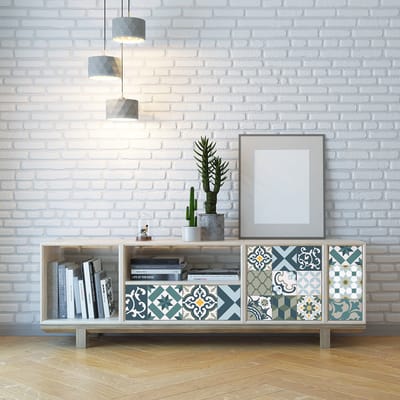 Meubeldecoratiestickers - Zelfklevende stickers voor keuken en woonkamer - 30 Marcus meubeltegelstickers - 30 stickers 20x20cm