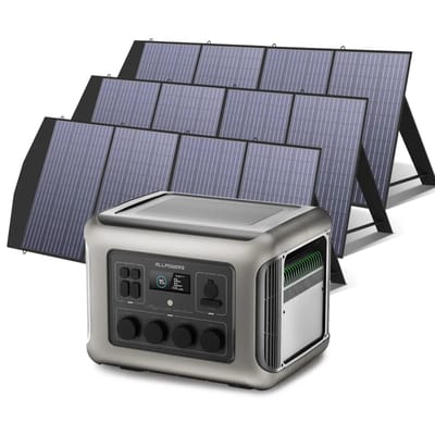 ALLPOWERS Zonnegeneratorset 2500W (R2500-V2 + SP033 200W zonnepaneel) - R2500-V2 + 3 stuks SP033 200W zonnepaneel